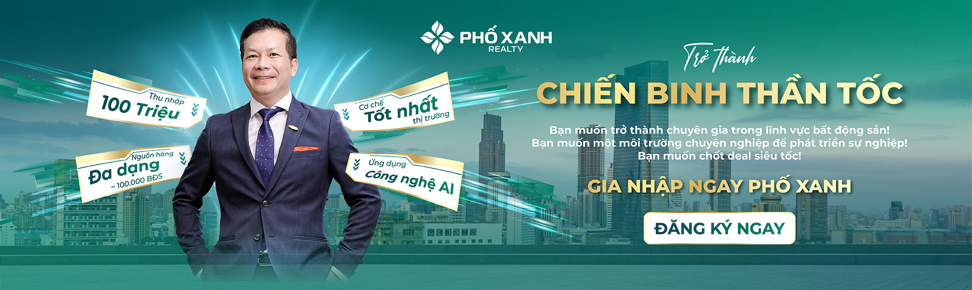 Print Bất động sản Phố Xanh, Chiến binh thần tốc
